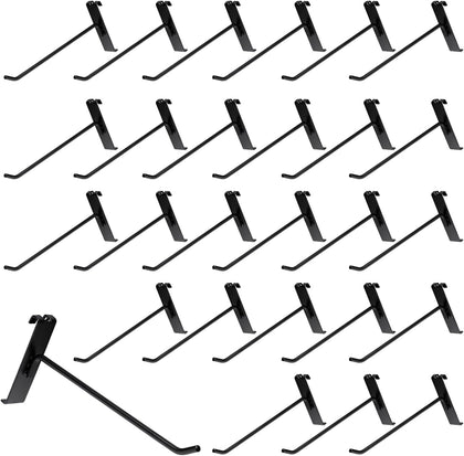 8 Inch Gridwall Hooks, Grid Panel Hanging Hooks for Retail, Home, and Workspace Organization, Displays, and Storage