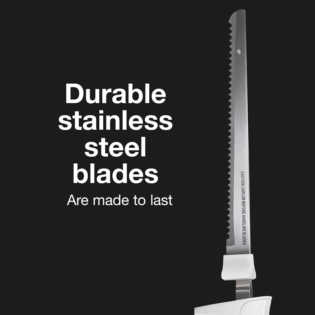 Easy Slice Electric Knife With Serrated Stainless Steel Blade