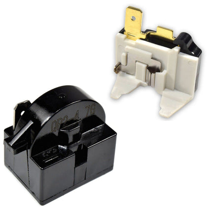 Compressor 4.7 Ohm 1-Pin PTC Starter/Start Relay and Overload Kit Compatible with Mini Fridges, Compact