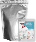 : 100 Pack - 7 Mil - 2 Quart Seal-Top Stand Up Mylar Pouch Bags - 300cc Oxygen Absorbers - Resealable - Rounded