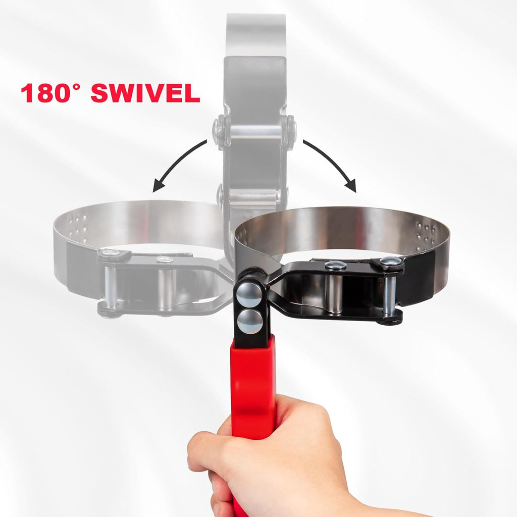 5pcs Swivel Oil Filter Wrench Set 12" Oil Filter Removal Tool | Universal for 2-3/4" to 5-1/4" 70-133mm Oil Filter
