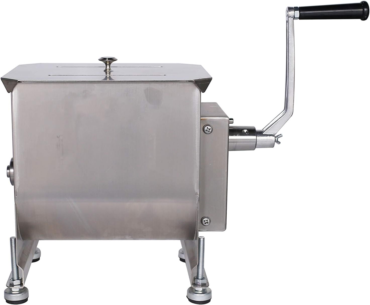 CMI Commercial Stainless Steel Manual Meat Mixers with lid,35Lb/20L Tank,(Mixing Maximum 35-Pound for Meat),Sausage