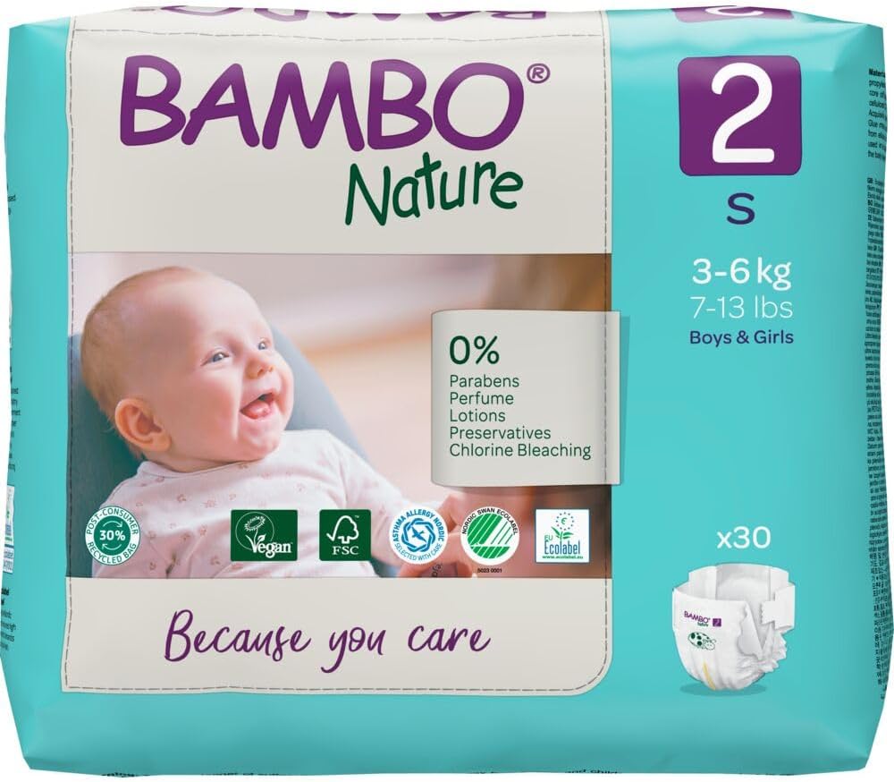 Hypoallergenic Baby Diapers, Eco-Labeled Diapers, Enhanced Leakage Protection, Totally Chlorine-Free, Skin Friendly