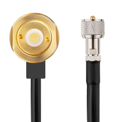 NMO Antenna Cable,50FT Low Loss RG58 Coaxial CB Antenna Cable Extension with NMO and Removable UHF PL259 Male