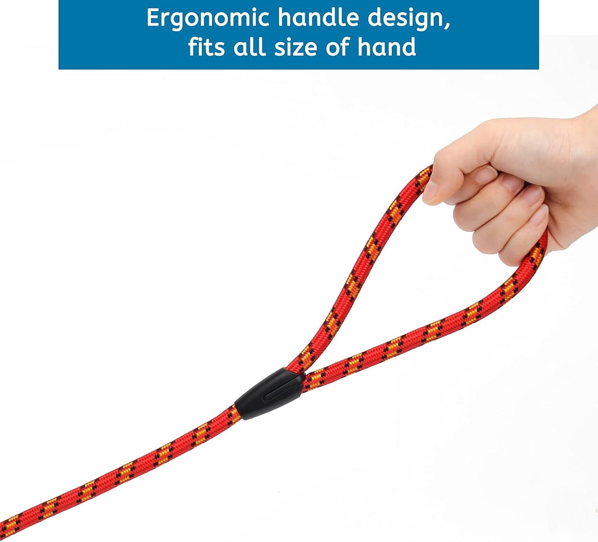 2PCS Durable Dog Slip Rope Leash, 5 FT Dog Training Leash