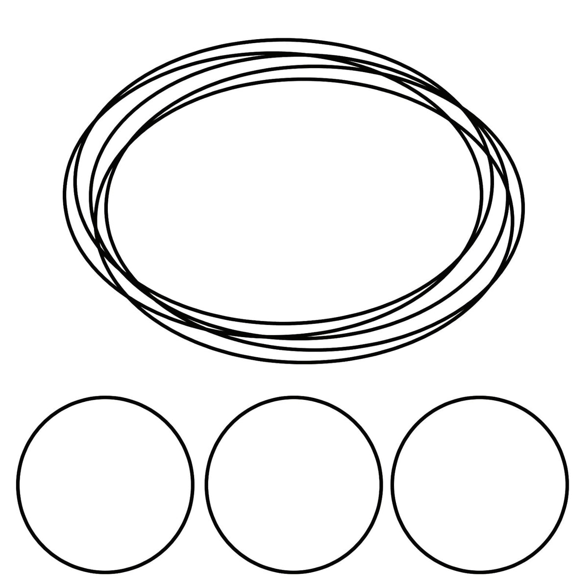 344 Buna-N O-Ring 70 Duro, 3-7/8" ID x 4-1/4" OD x 3/16" Width