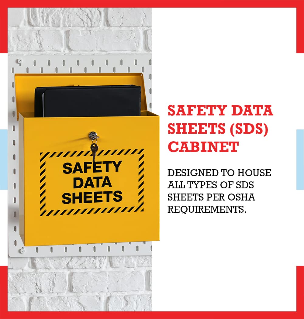 SDS Binder Storage Cabinet, Locking Cabinet for Safety Data Sheets