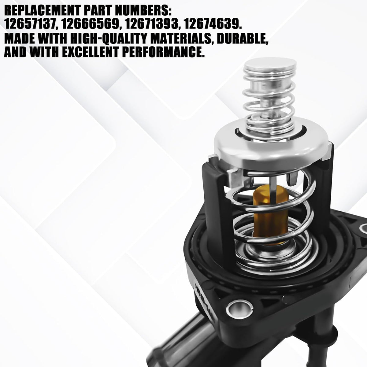 Engine Coolant Thermostat Housing Assembly Replacement 15-11125 12674639 for Chevy Silverado 1500 Suburban Tahoe GMC Sierra Yukon 2014-2020, Thermostat Housing Assembly for Car Accessories