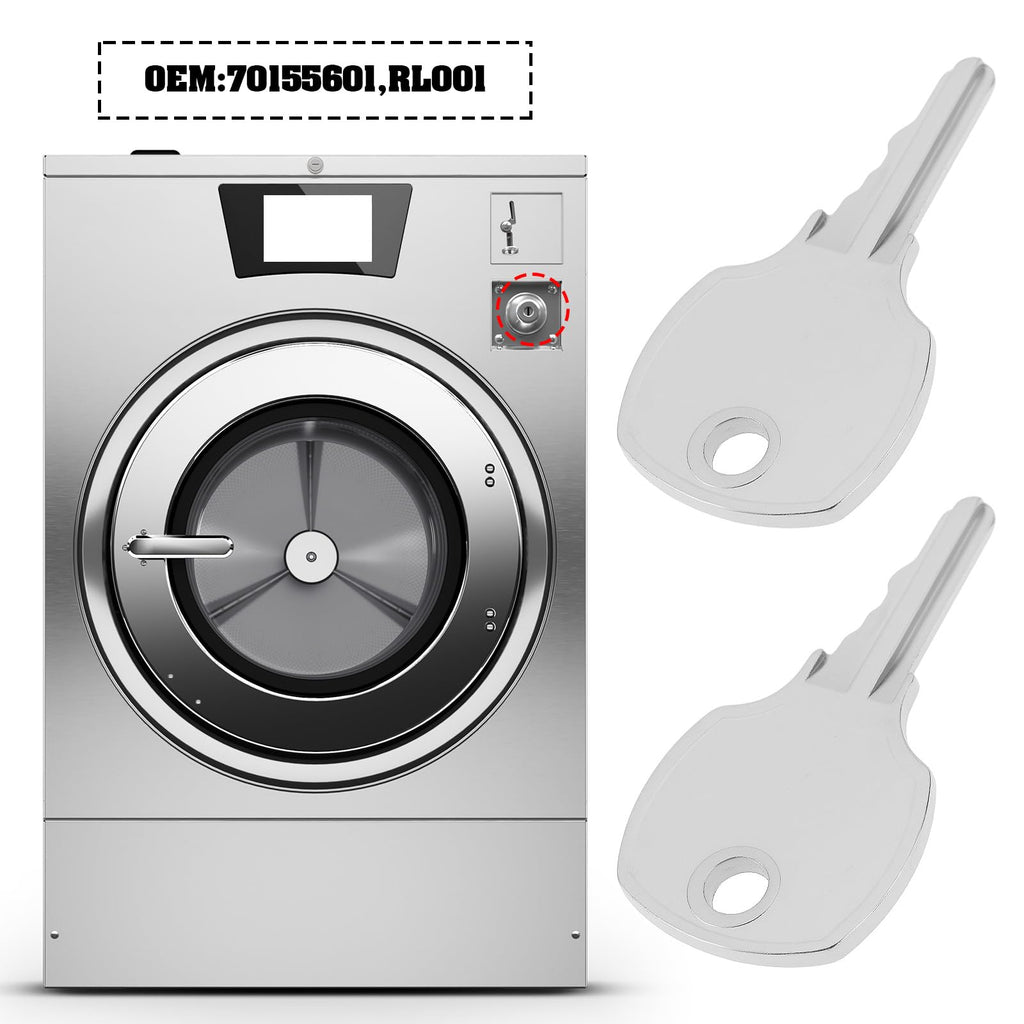 ECSiNG 2pcs Washing Machine Keys 70155601 RL001 Compatible with Speed Queen
