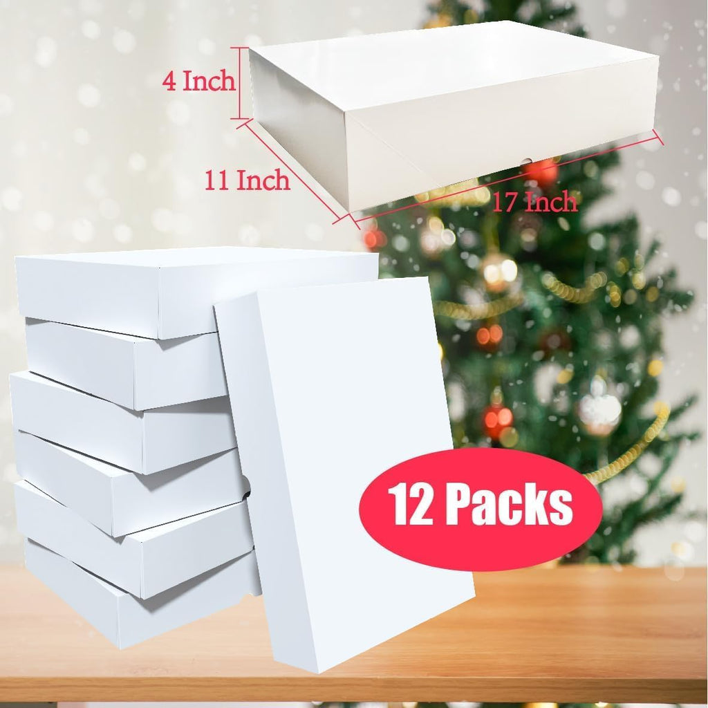 12 Packs Extra Large Gift Boxes with Lids for Presents 17x11x4 Inch