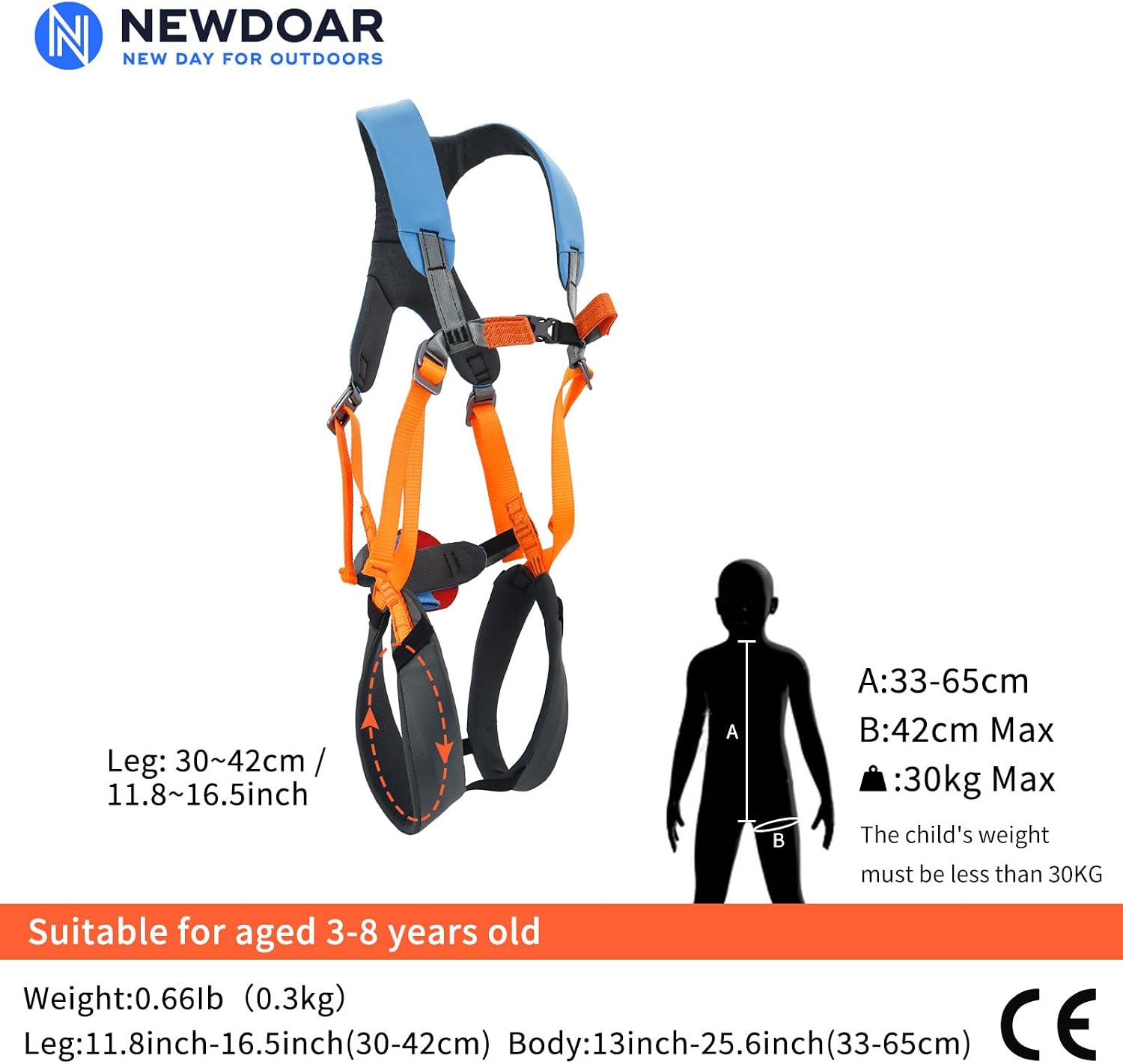 Kids Full Body Climbing Harnesses Comfortable & Lightweight,Protection Zipline Belts for Outdoor Expanding Training