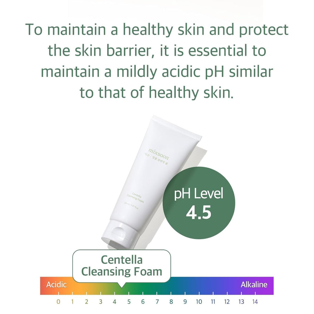 Centella Cleansing Foam Face Wash with Cica, Low pH Cleansing and Soothing for Face, Hydrating Formula 150ml / 5.07