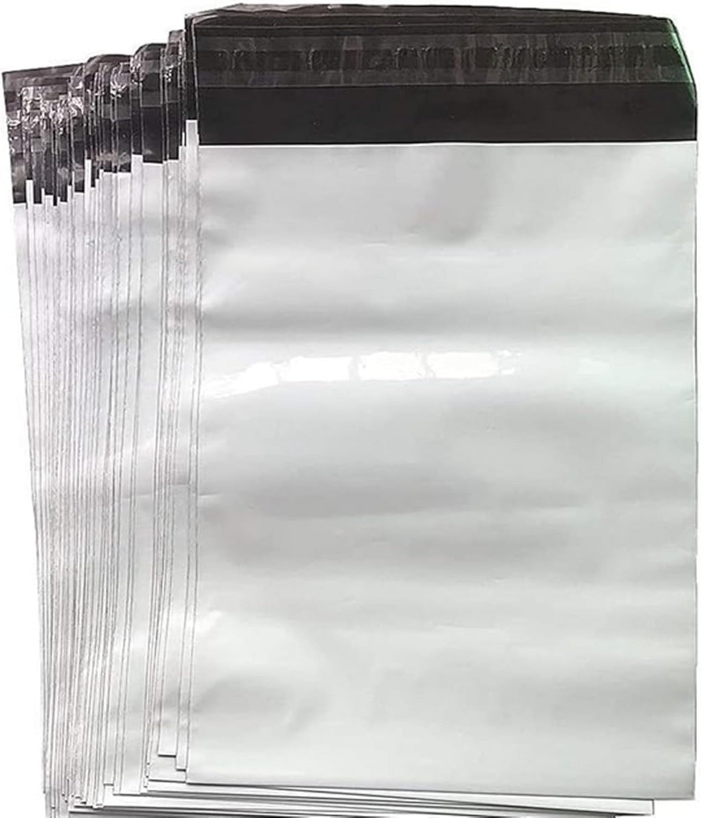 White Poly Mailers 12 X 15.5 Inch 12 Pcs, Self-Sealing Shipping Plastic Bag