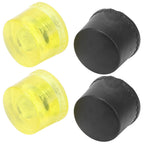 Rubber Hammer Replacement Heads, Durable M8x1 Thread Striking Face Tips for Workshop DIY Rubber Yellow Black 35mm 4 Pack