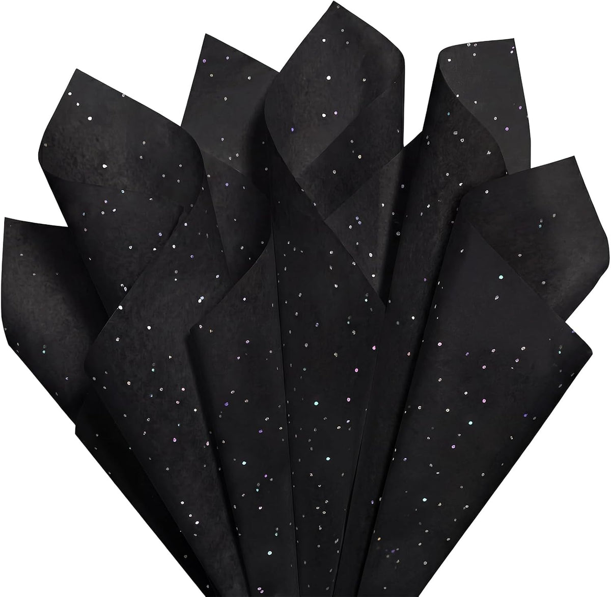 120 Sheets 14 x 20 Inch Black Glitter Tissue Paper for Gift Bags
