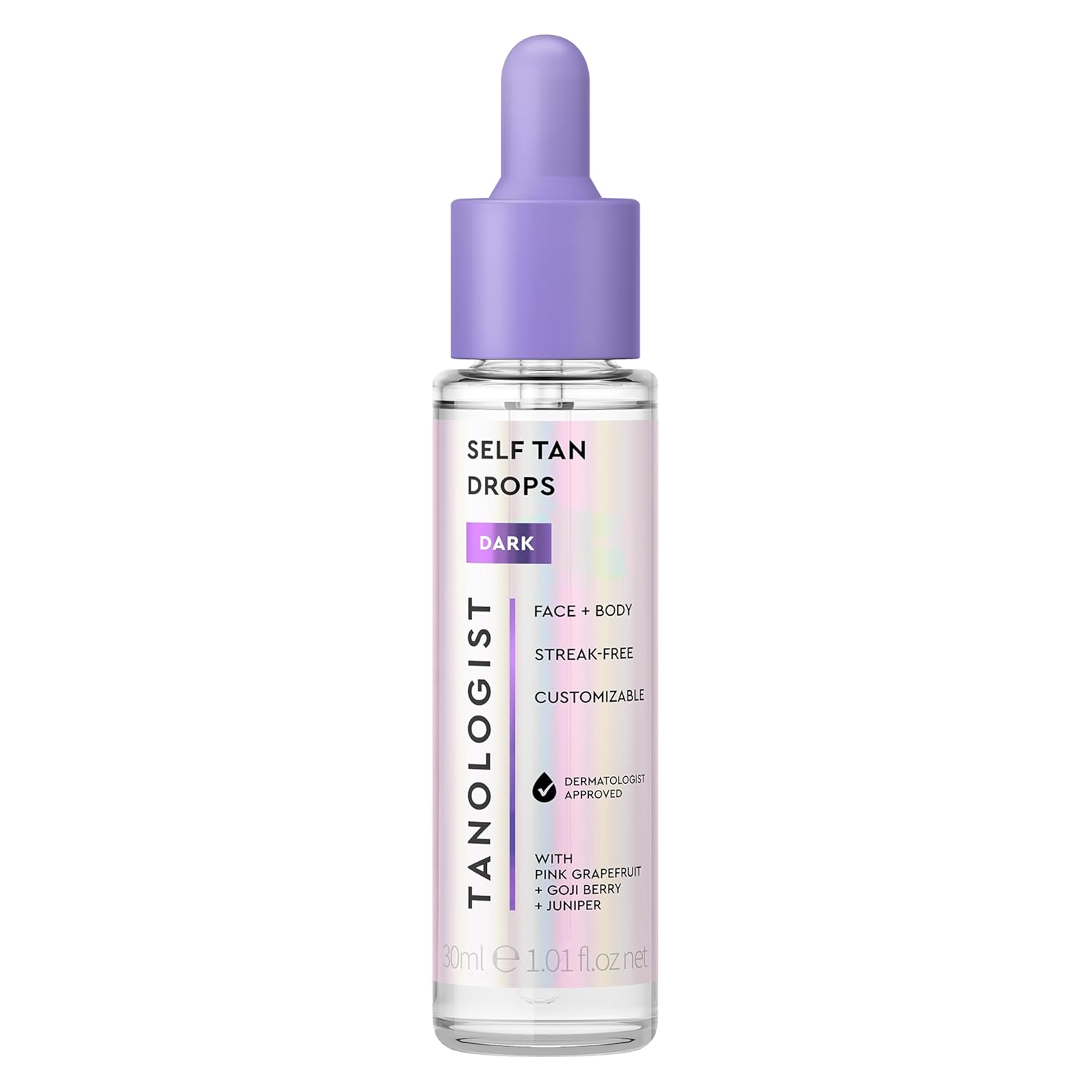 Dark Self-Tan Drops, Face Tanning Drops, 1.01 Fl Oz | Buildable self-tanning glow, face self tanner to mix with