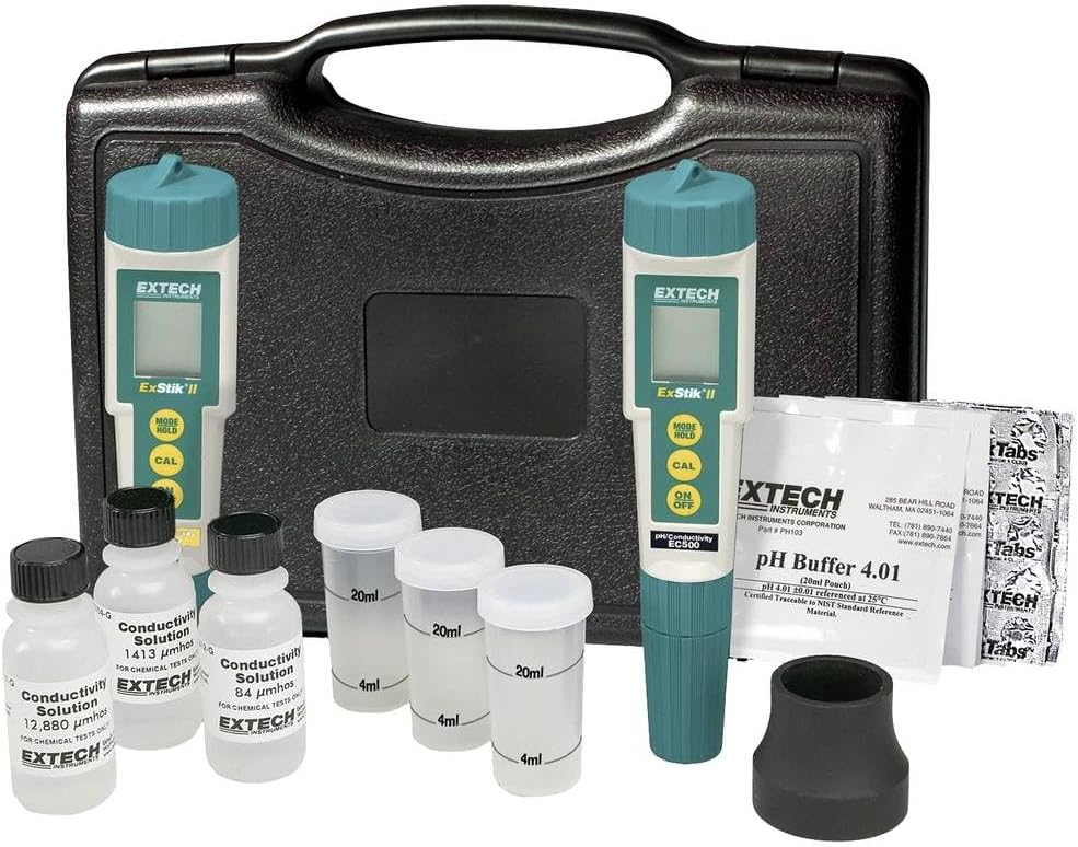 Extech EC510 Waterproof ExStik II pH/Conductivity Meter Kit