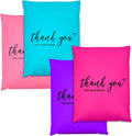 10x13 Thank You Poly Mailers Variety Pack of 100, 25 Pcs Each Color