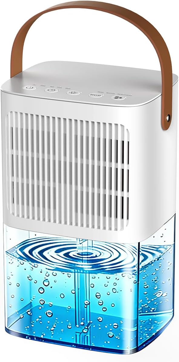 Dehumidifier 60oz Small Dehumidifier for Home 430 Sq.Ft Quiet Dehumidifier with 10 Color Lights&Auto Shut Off 3 Modes
