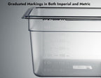 6-Pack Full Size 6" Deep NSF Polycarbonate Food Pans | Dishwasher & Freezer Safe Clear Container for Prep Tables
