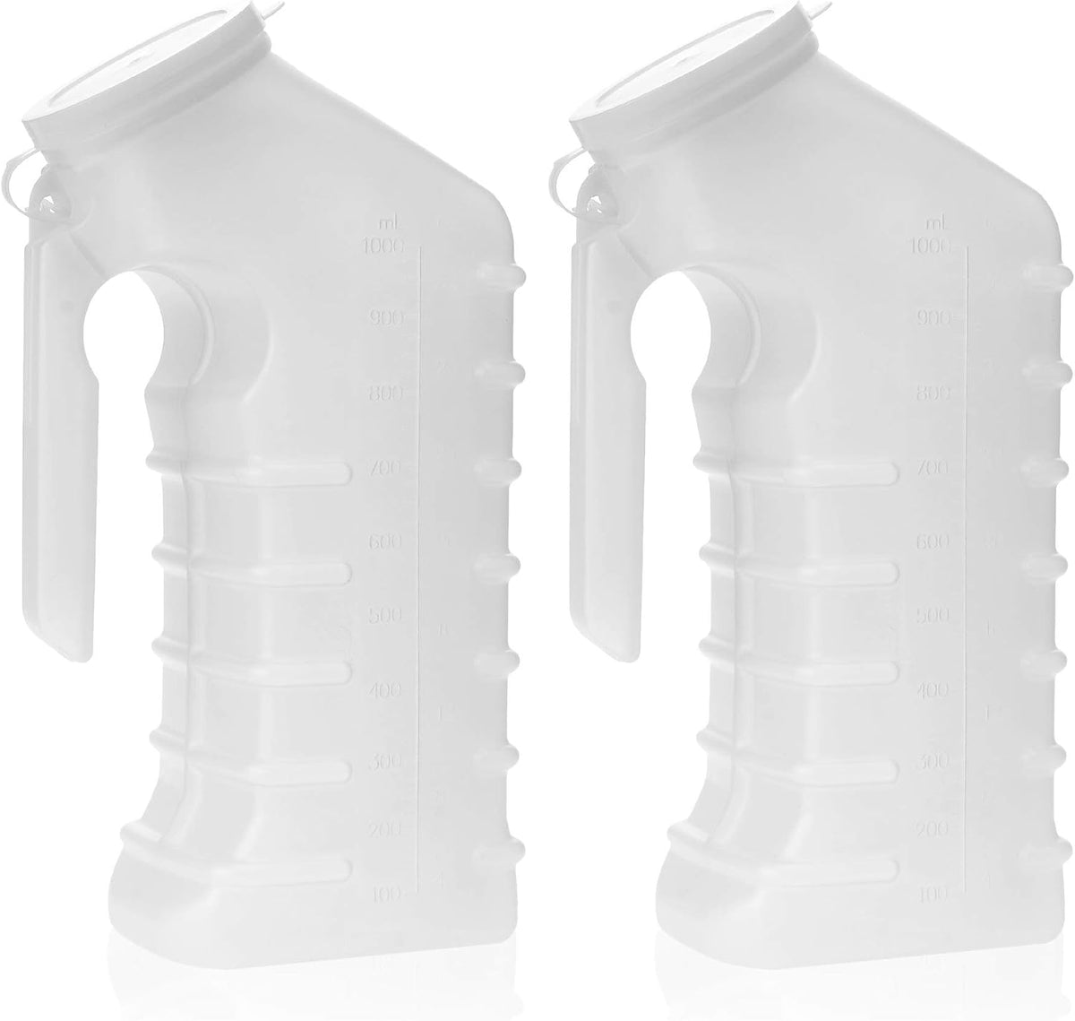 Male Urinal with Cover - Portable, 1000 cc, 2 Pack