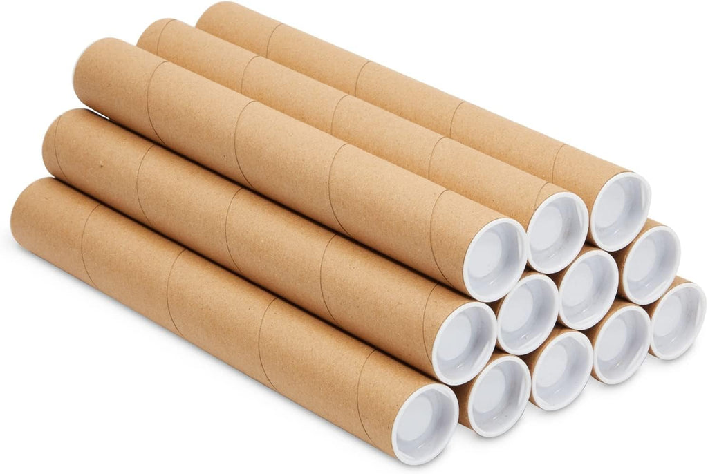 Mailing Tubes - Secure Poster Storage - Art & Blueprint Tube Organizer - Versatile Document Organizer - 1.5 x 12 in