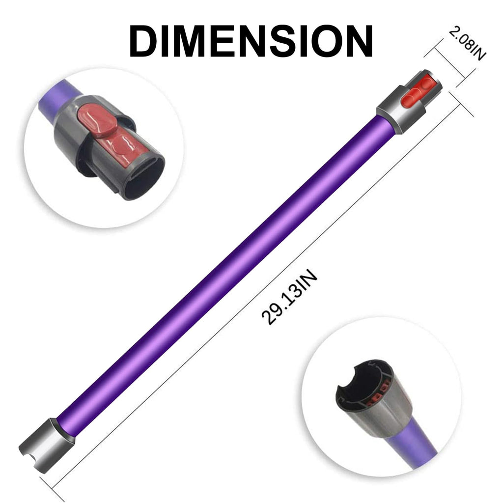 Extension Tube Compatible with Dyson V7 V8 V10 V11 V15, Quick Release Wand Compatible for Cordless Vacuum CleanerVacuums Attachment Pipe Replacement Parts Fit for Dyson, Purple