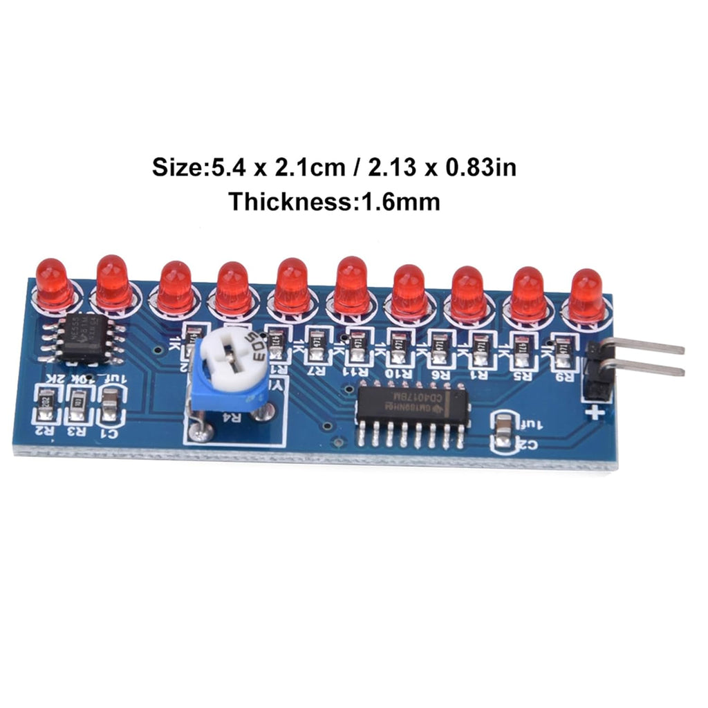 2 Pcs NE555 + CD4017 Water Flowing Light Module, Soldering Practice Kit LED Chaser, DIY Kit Electronic Circuit LED Running Light
