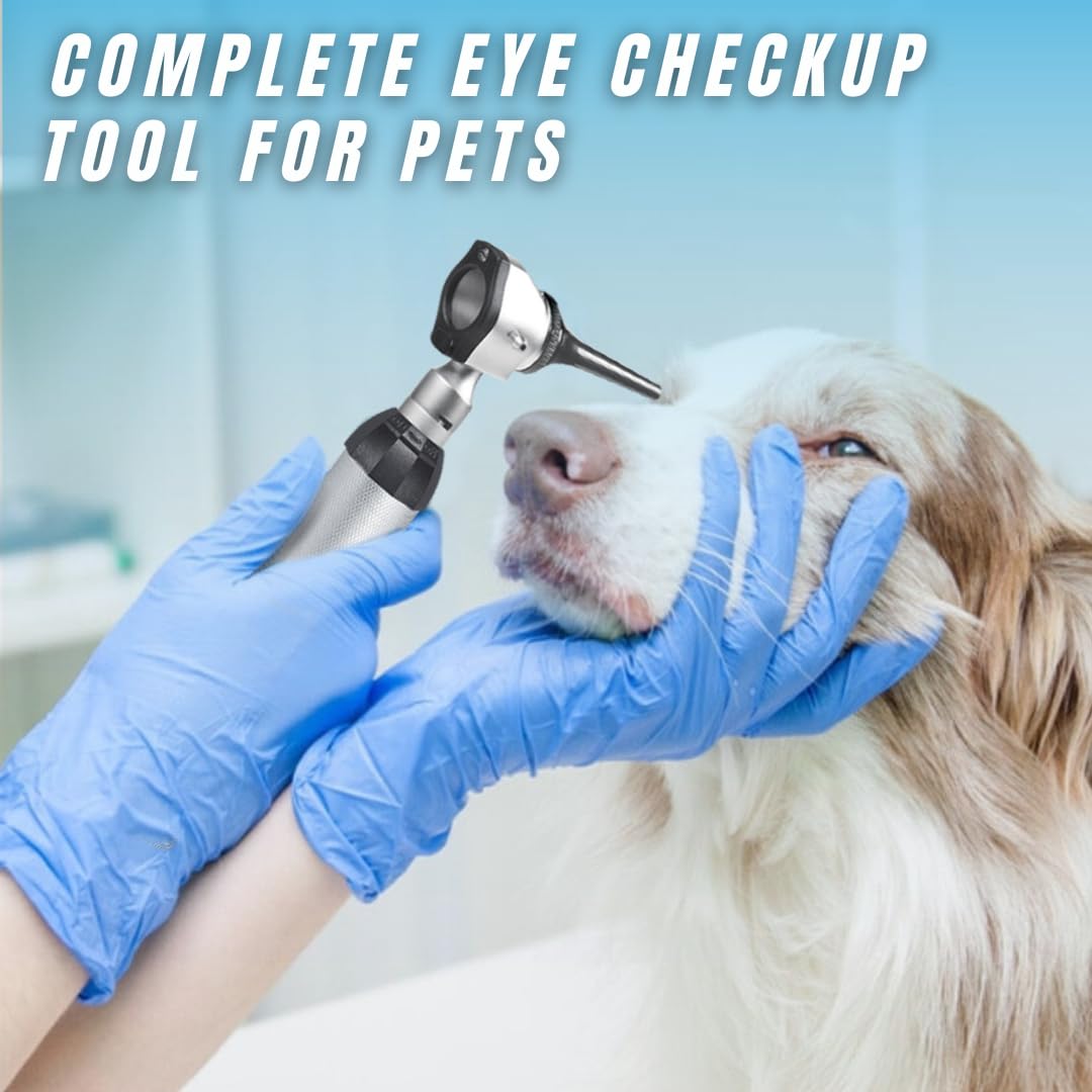 Veterinary Otoscope Opthalmoscope LED ENT Diagnostic Set, with Diagnostic Premium Instruments Vet Otoscope Set