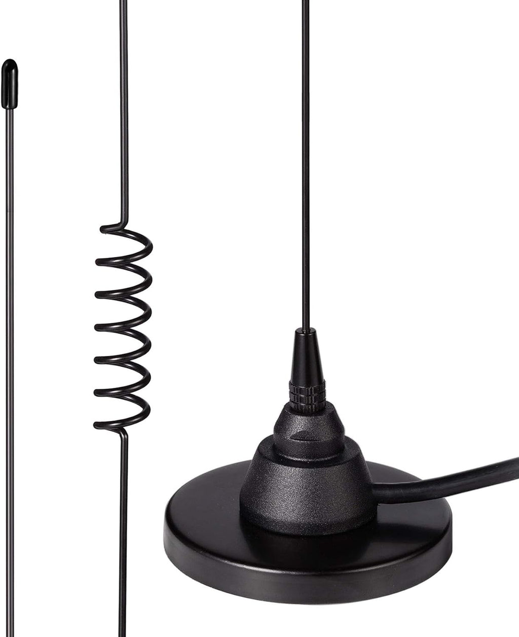 Mobile Ham Radio Antenna Dual Band VHF UHF 136-174MHz 400-520MHz | Magnetic Base PL259 Male Antenna for BTECH ICOM