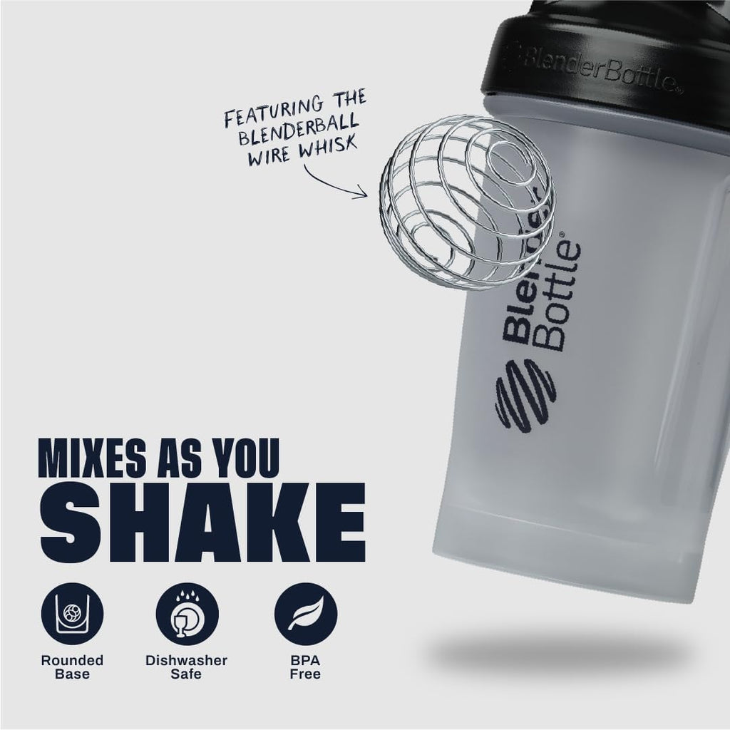 Classic V2 Plastic Shaker Bottle 20 oz Black