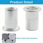 Marvexi 1/4-20 Rivet Nuts, Aluminum, 100Pcs