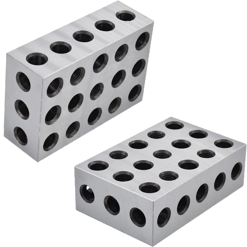 2-4-6 Blocks Matched Pair with 23 Holes Precision Machinist Milling Accuracy 0.0003In (2-Pack)