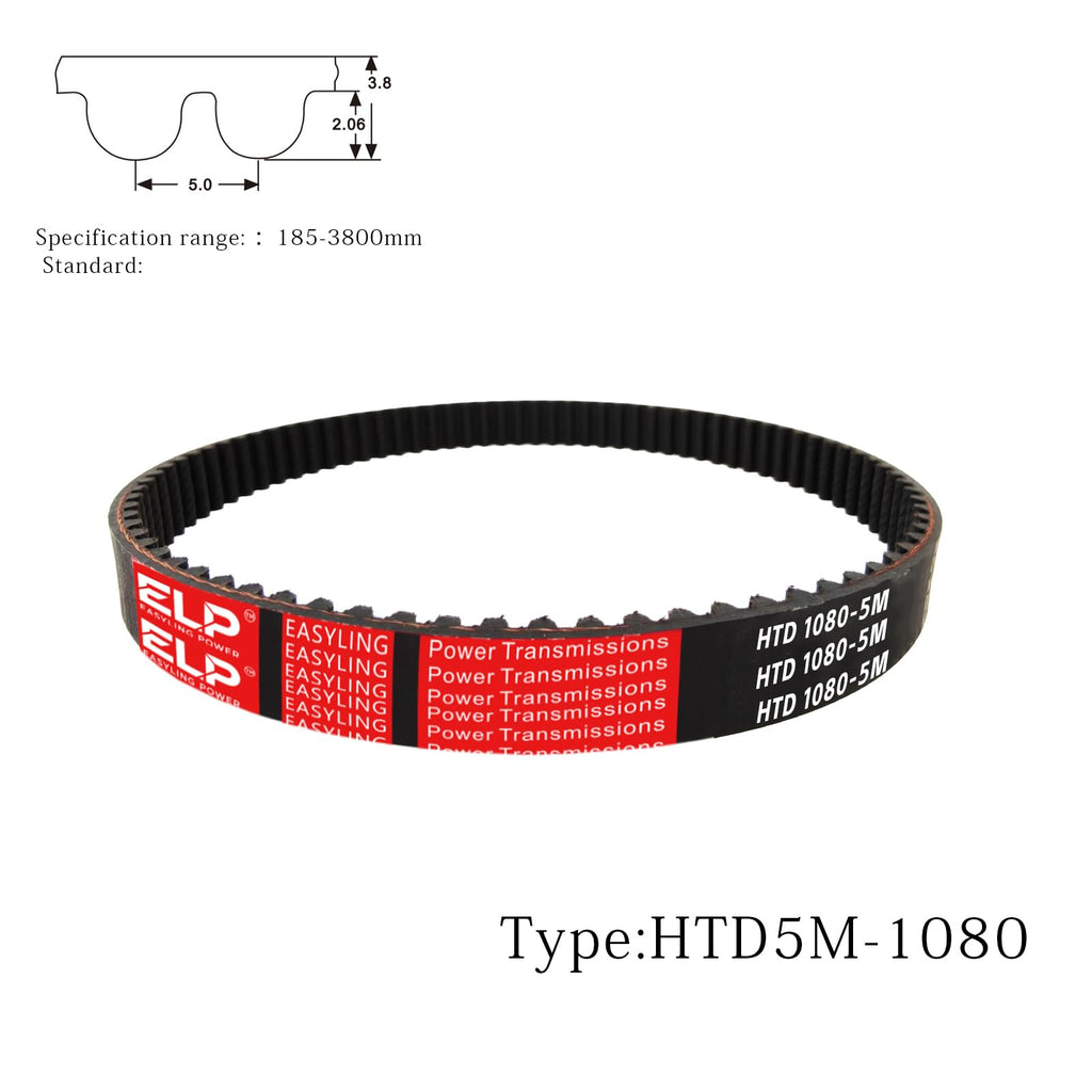 EASYLING Power 1080-5M-25 Endless Loop Rubber 5M Synchronous Belt
