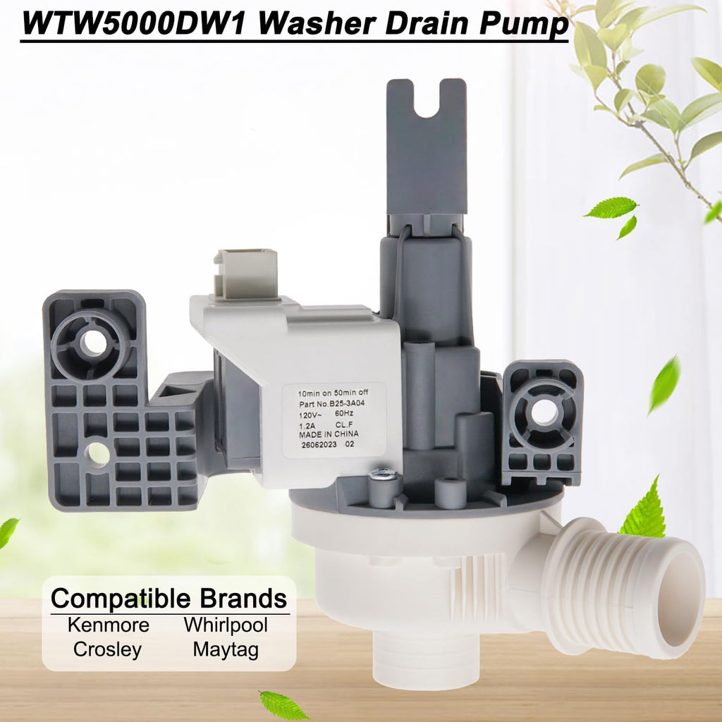 WTW5000DW1 WTW5000DW2 Washer Drain Pump Fit for Whirlpool WTW7300DW1