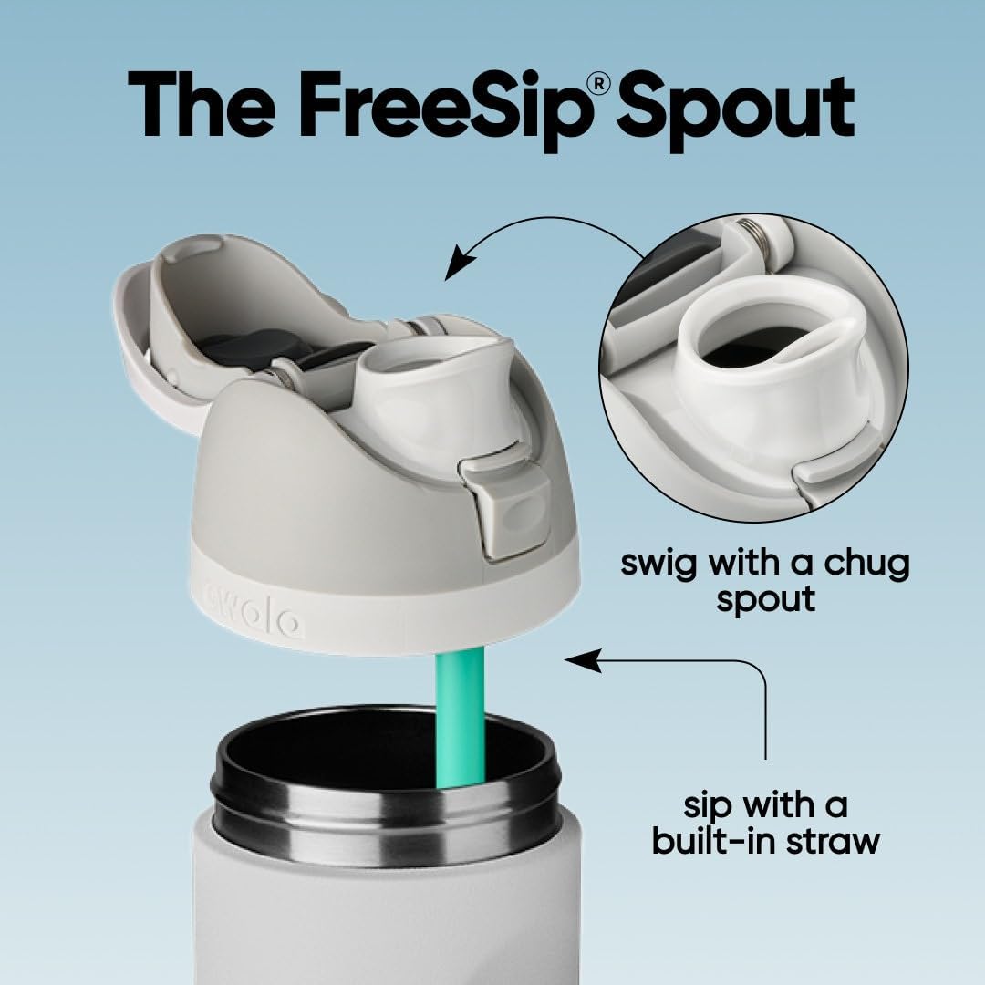 FreeSip Stainless Steel Water Bottle 24 oz Denim