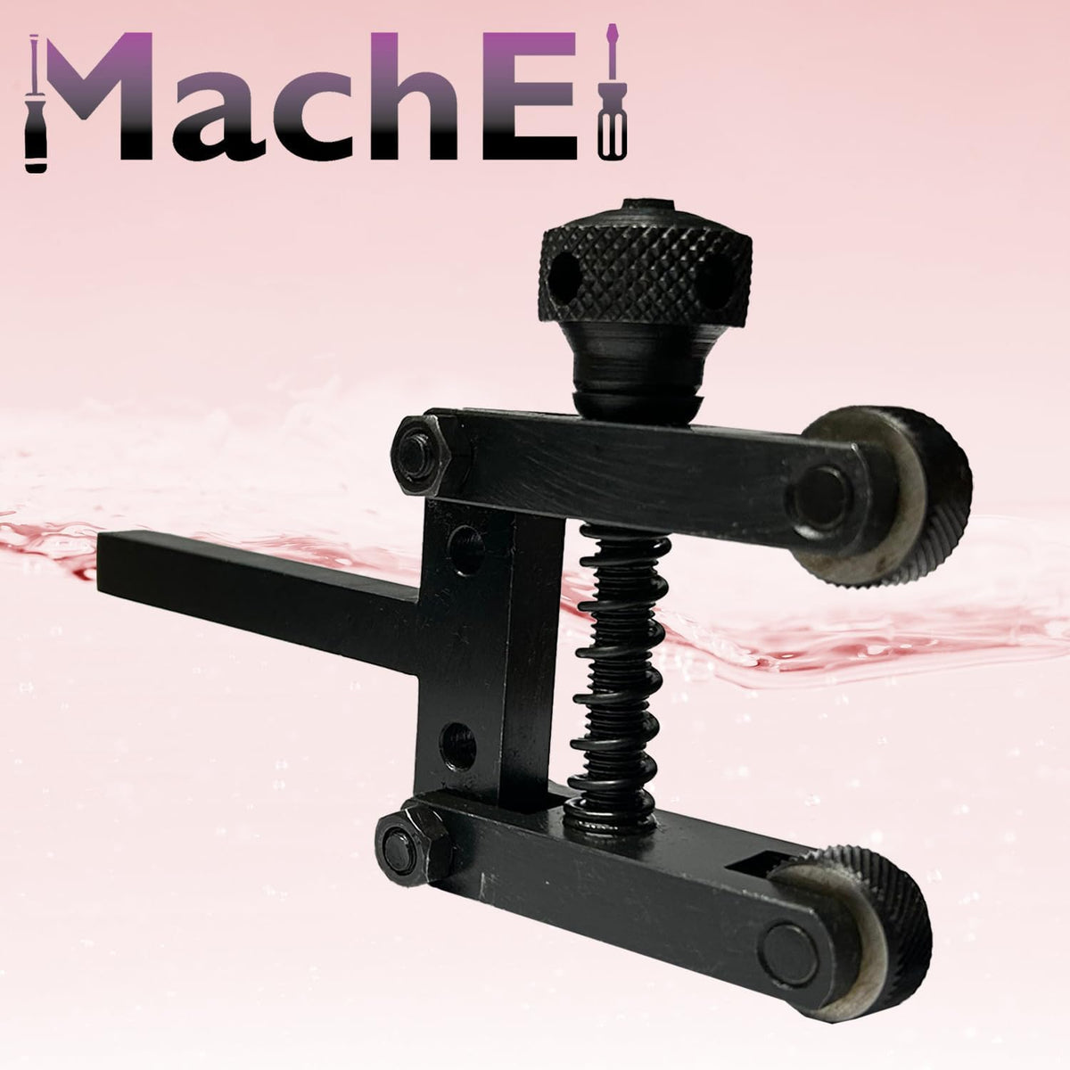 MachEI Spring-Loaded Clamp Type Knurling Tool with 2-Inch Capacity and 3/8" Shank for Lathes, ‎epoxy Black