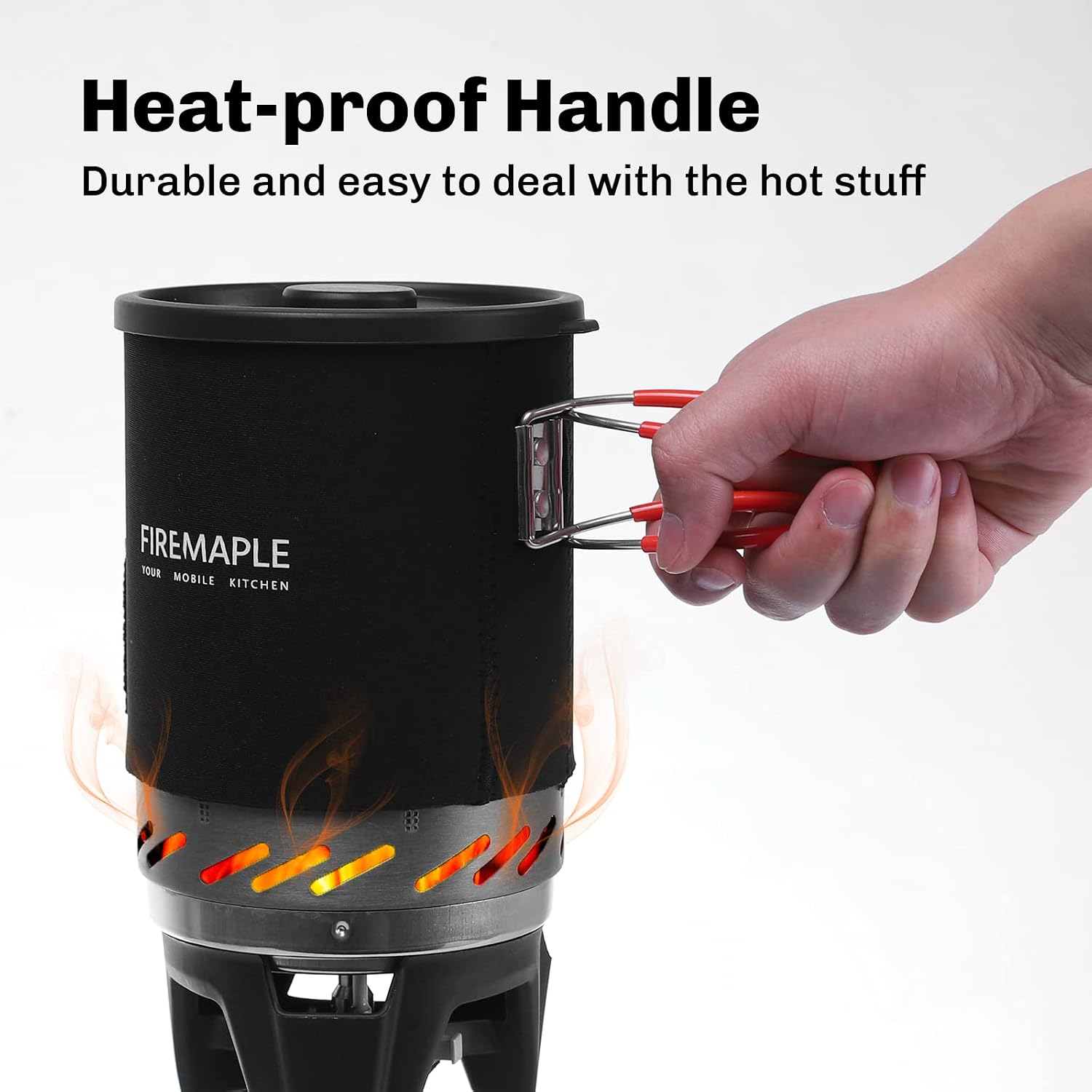Fixed Star 1 Backpacking and Camping Stove System, Black 18oz | 30% Faster Boil with HX Base, Piezo Ignition, Safe &