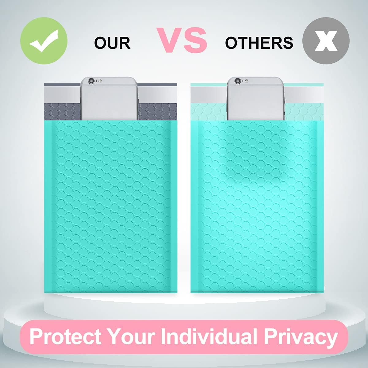 Bubble Mailer 6x10 Inch 100 Pack Usable Size 6x9 Inch Teal Poly Padded Envelopes Waterproof Bubble Bags for Small