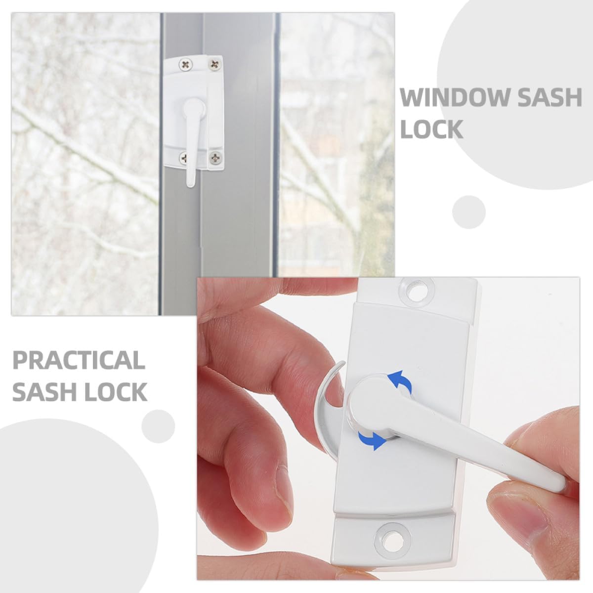 2 Sets Sliding Window Sash Lock Replacement for Double Hung Windows