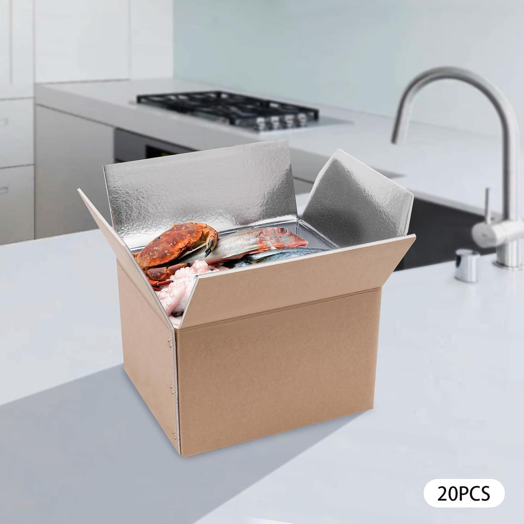 Insulated shipping box for 20 units, 12 x 10 x 8 inches