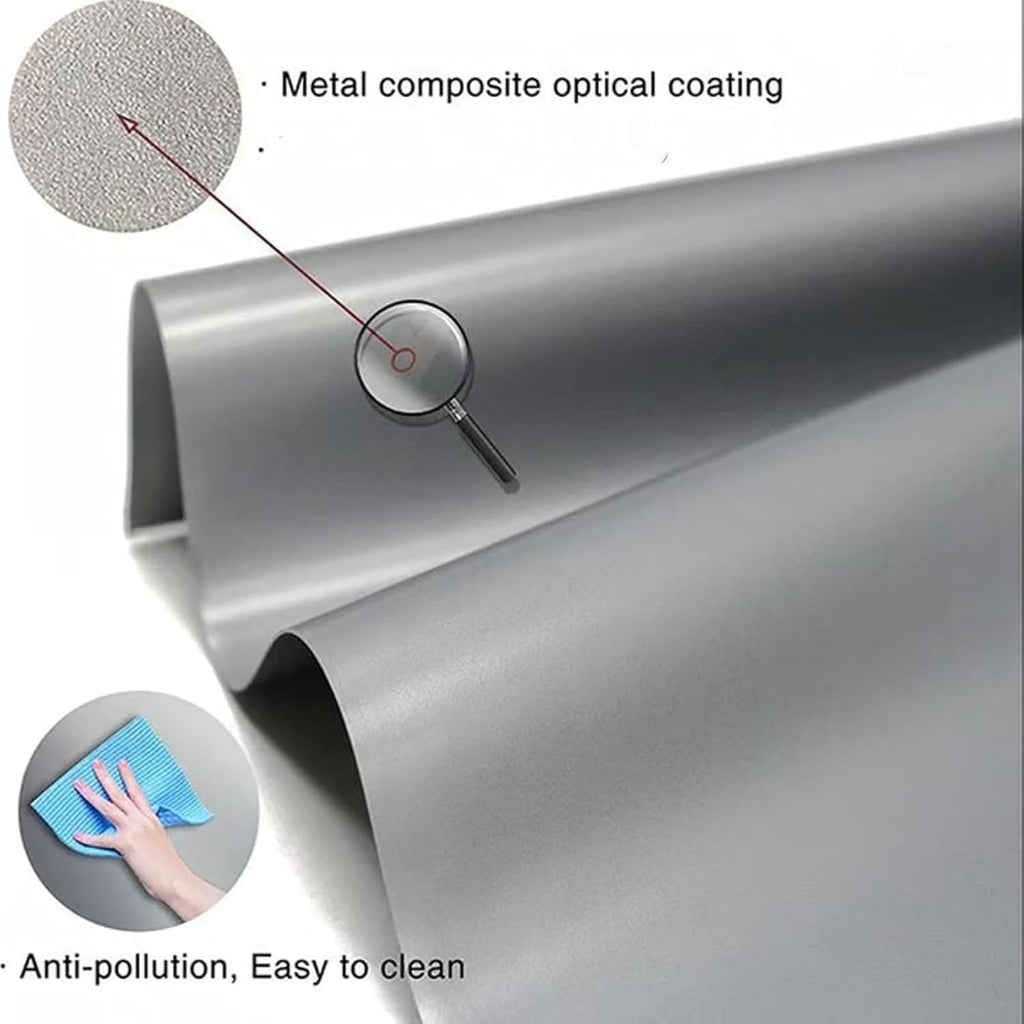 120in 4k Metal Lightproof Foldable Portable Movie Screen, 16:9 HD Anti Light Projector Screen,160°Wide Viewing