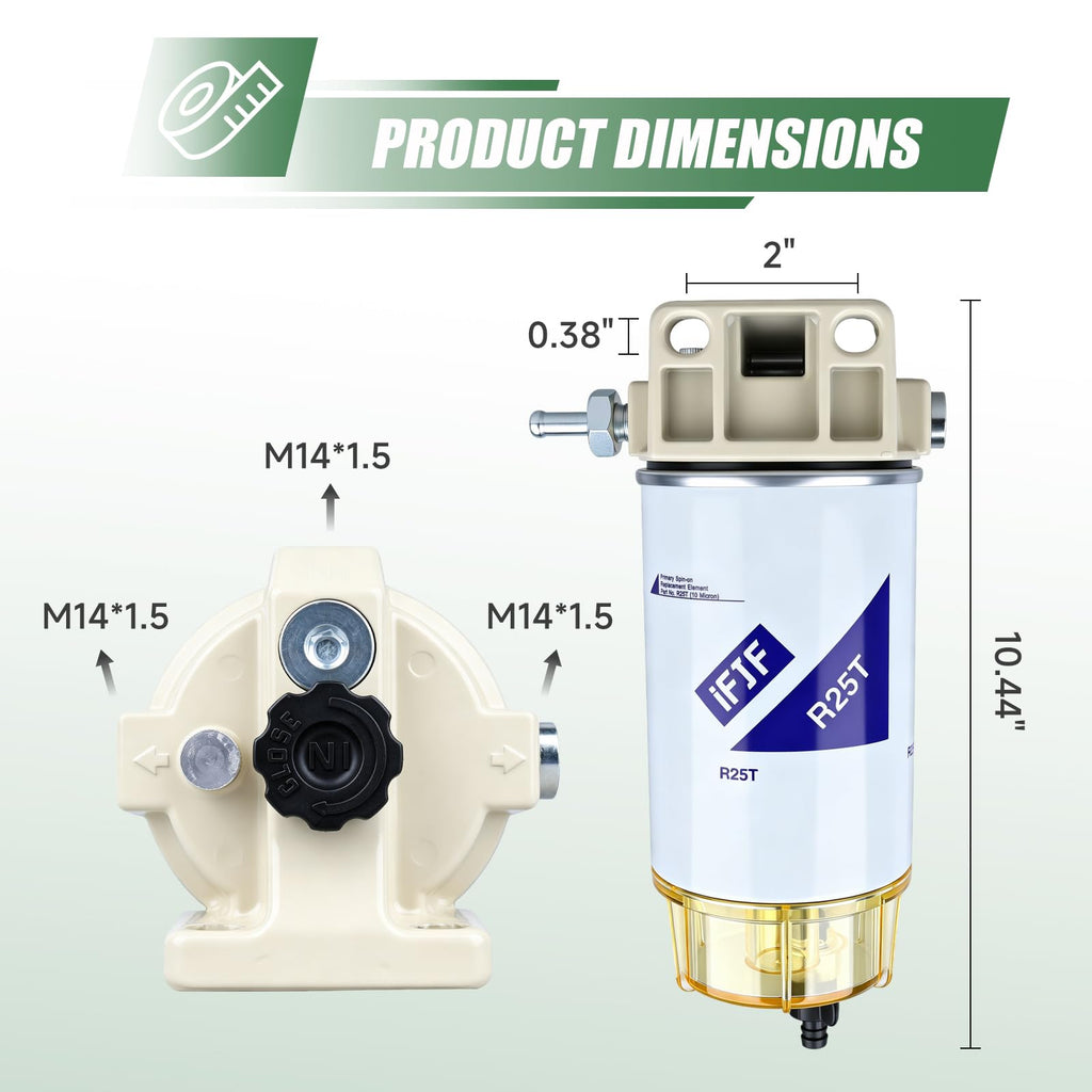 iFJF R25T Fuel Filter Water Separator Assembly for 245R Series Diesel