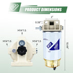 iFJF R25T Fuel Filter Water Separator Assembly for 245R Series Diesel