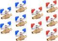 10Pcs EFIELD 1/2" Barb Crimp Pex Ball Valve,Butterfly Level(VALVE033-10)