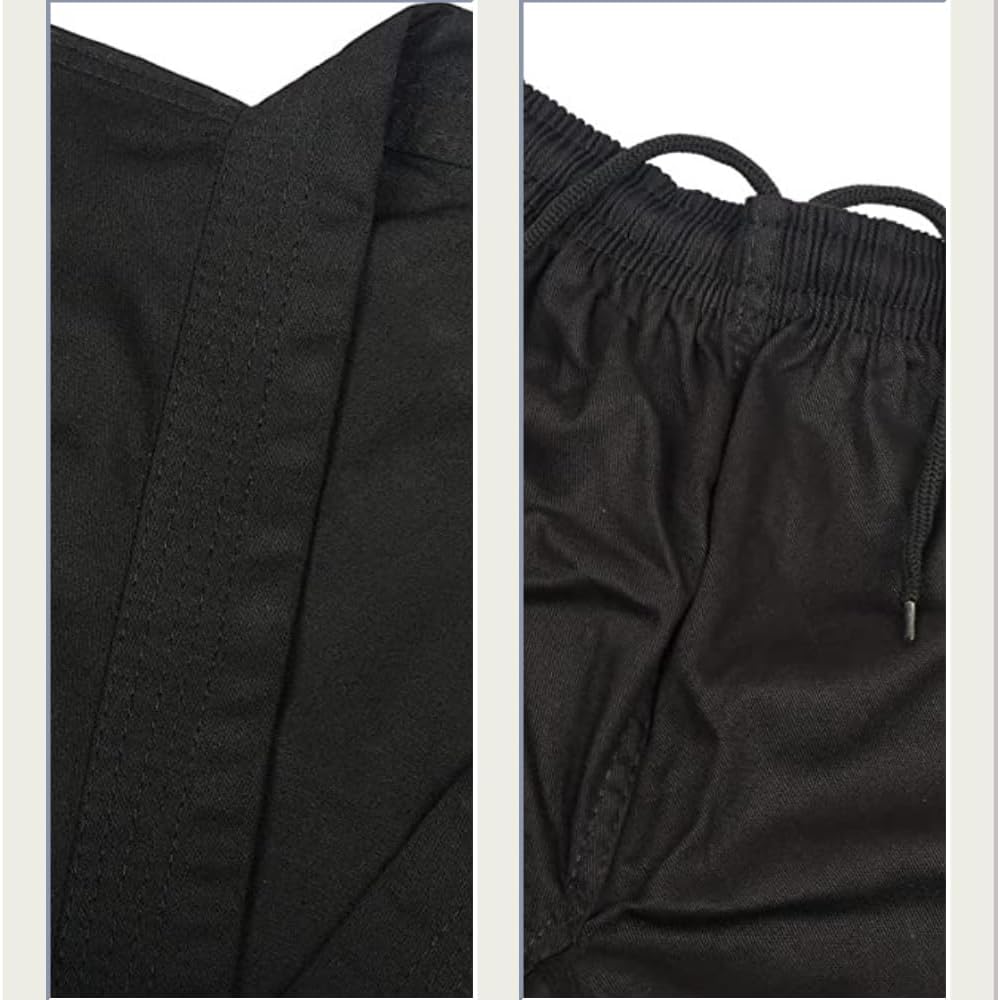 Karate gi Martial Arts Elastic Drawstring Karate Uniform For Kids & Adult Lightweight Student Gi with Free Belt