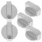 5pcs Stainless Replacement Knobs for Gas Stove Easy to Install On-Off Knobs Sleek Design