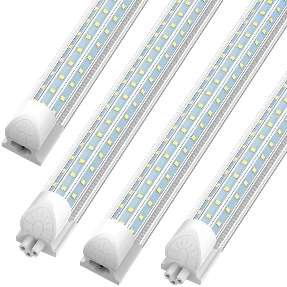 8FT LED Shop Light, 90W 11700LM Super Bright, 6000K D-Shape
