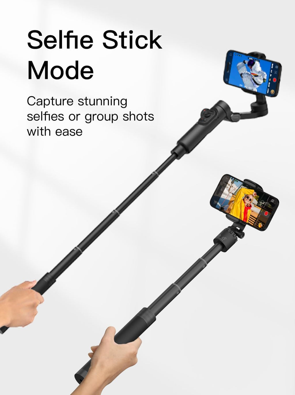 Gimbal Extension Rod, 29" Extension Pole for DSLR Cameras, Adjustable Selfie Stick with 1/4 Screw Interface