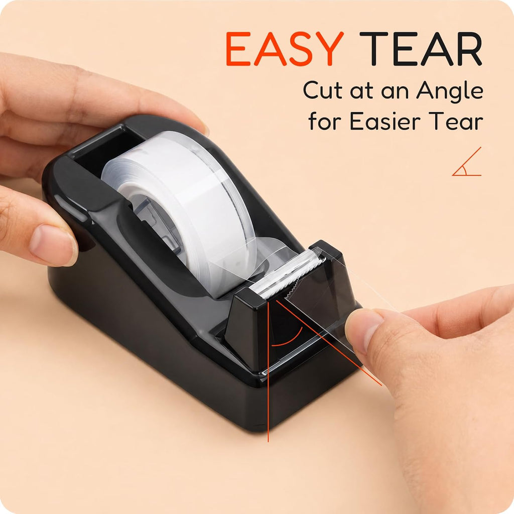 Lightweight Desktop Tape Dispenser, 6 Rolls Tape, 1-Inch Core
